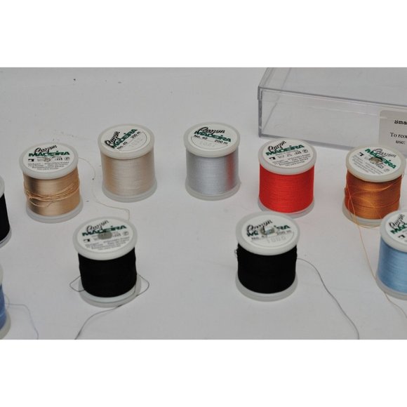 Madeira #40 Rayon Embroidery Thread 200m Each 18 Rolls Pre-Owned Mixed Colors #2 - Picture 3 of 8